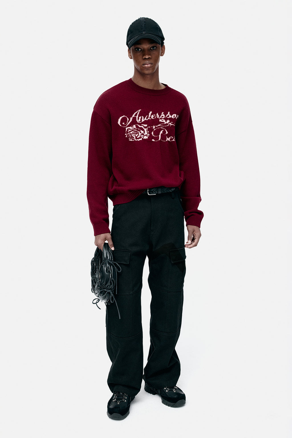 Andersson Bell - Unisex Cashmere Rose Crew-Neck Sweater (Lilac) product image 2 | TRAB K-Fashion Australia