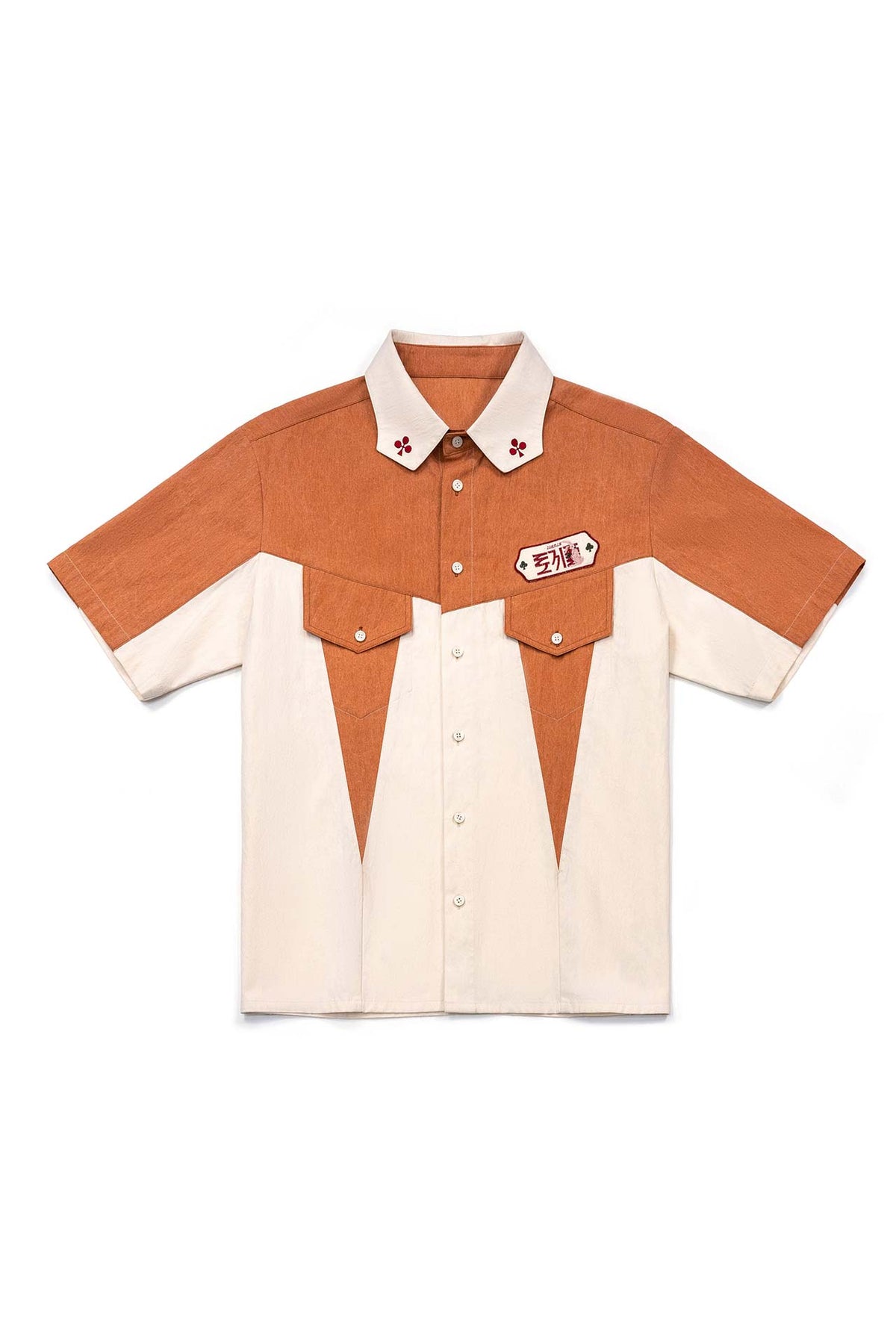 Ioedle - Clover Patch Bowling Shirt (Orange) product image 3 | TRAB K-Fashion Australia
