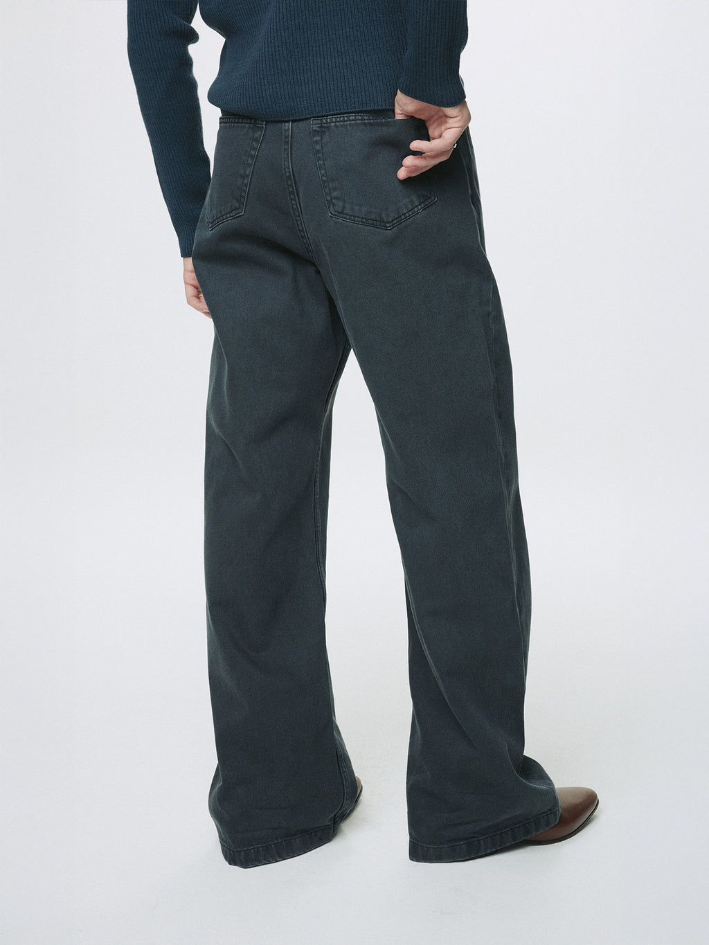 Tonywack - Wide-Leg Denim Jeans (Faded Carbon) product image 6 | TRAB K-Fashion Australia