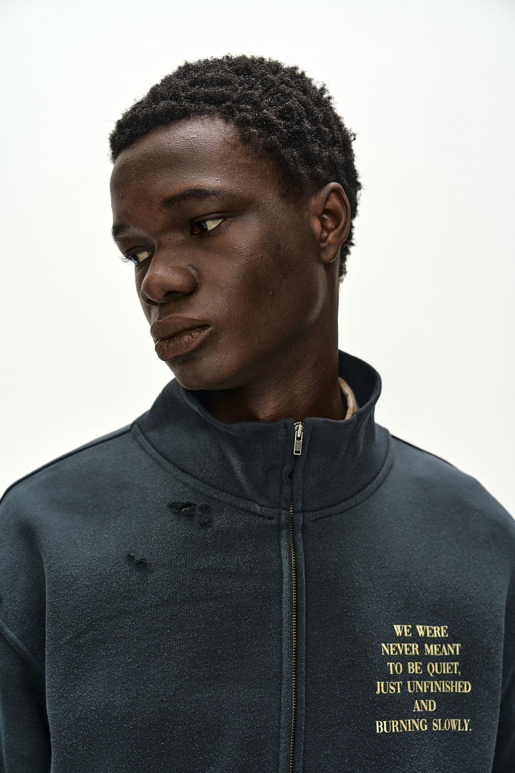 Andersson Bell - Frame 001 High-Neck Zip Up (charcoal) (Charcoal) product image 7 | TRAB K-Fashion Australia