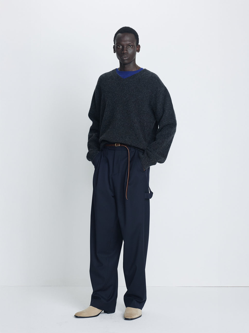 Tonywack - Wool Carpenter Trousers (Navy) product image 1 | TRAB K-Fashion Australia