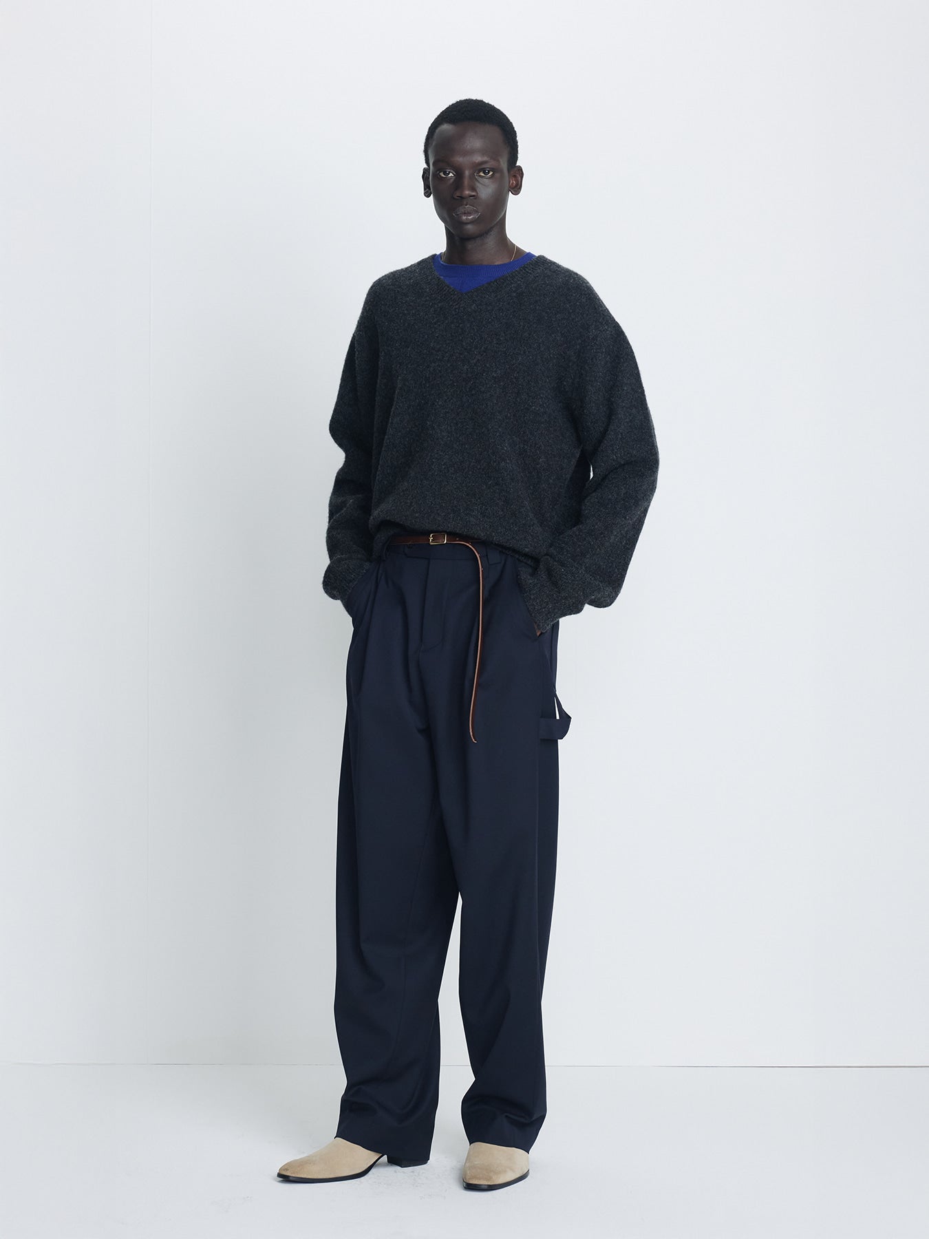 Tonywack - Wool Carpenter Trousers (Navy) product image 1 | TRAB K-Fashion Australia