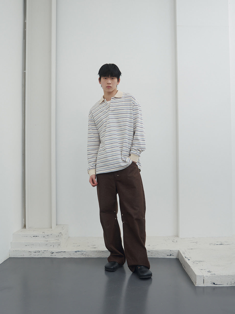 Kijun - Fresh Border Pique Polo (Sky Blue) product image 3 | TRAB K-Fashion Australia