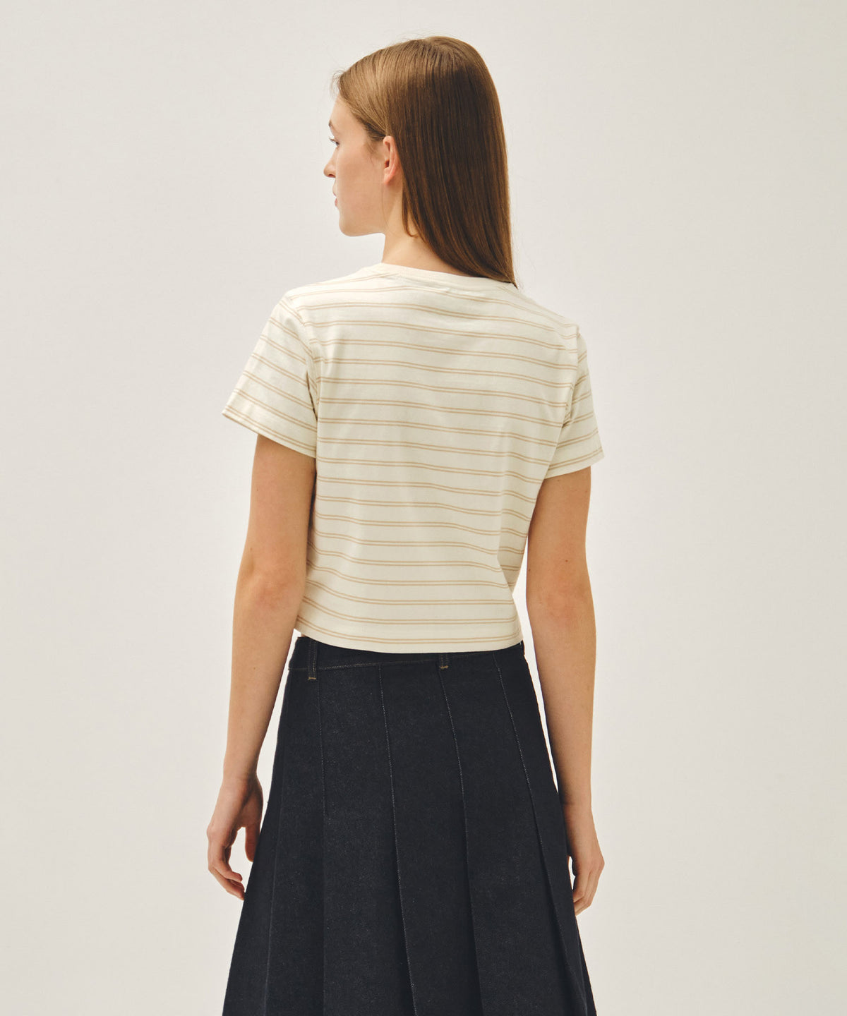 Marithe & Francois Girbaud - Classic Logo Crop Tee (Ivory) product image 3 | TRAB K-Fashion Australia