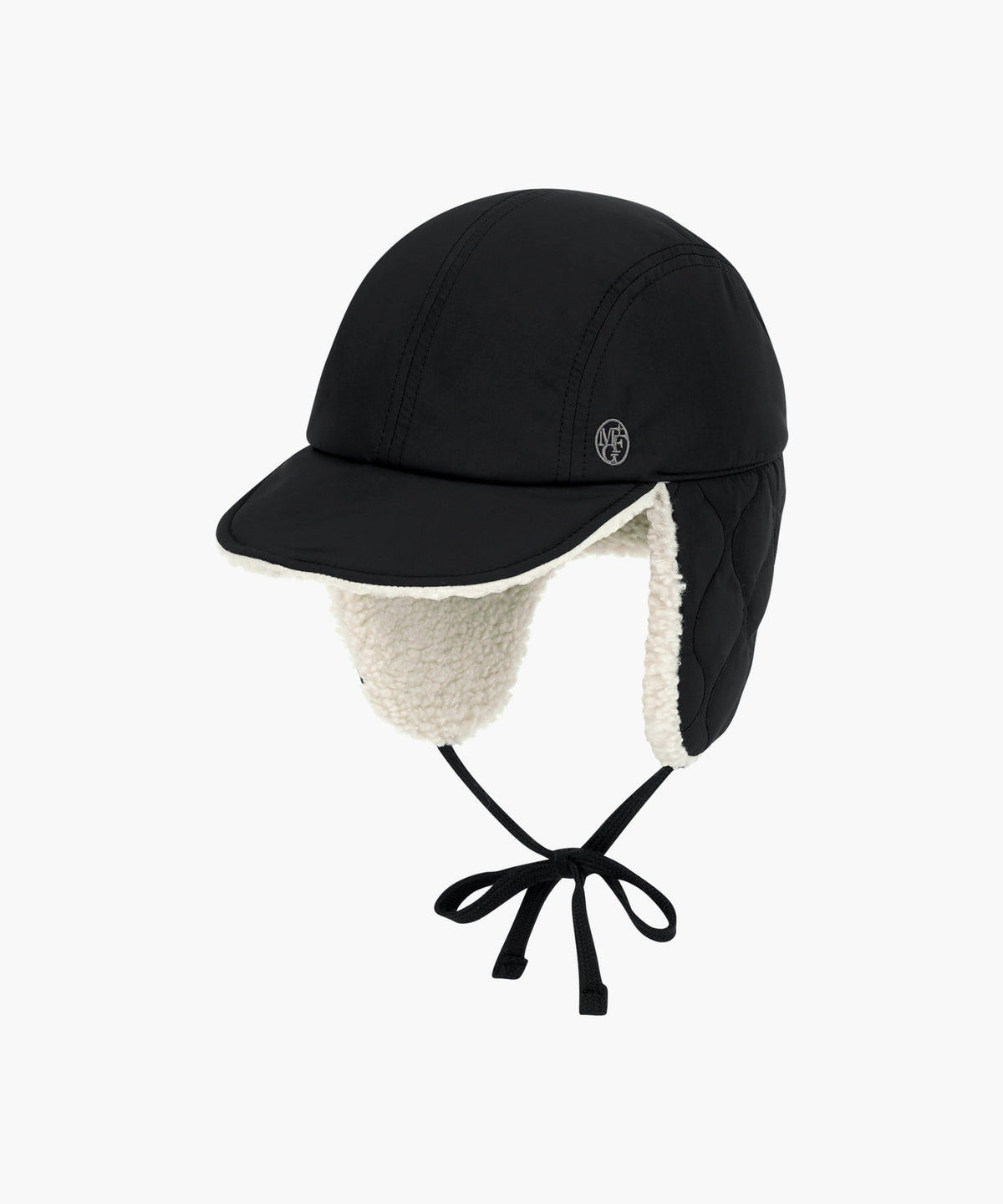 Marithe & Francois Girbaud - Quilted Earflap Cap (Black) product image 1 | TRAB K-Fashion Australia