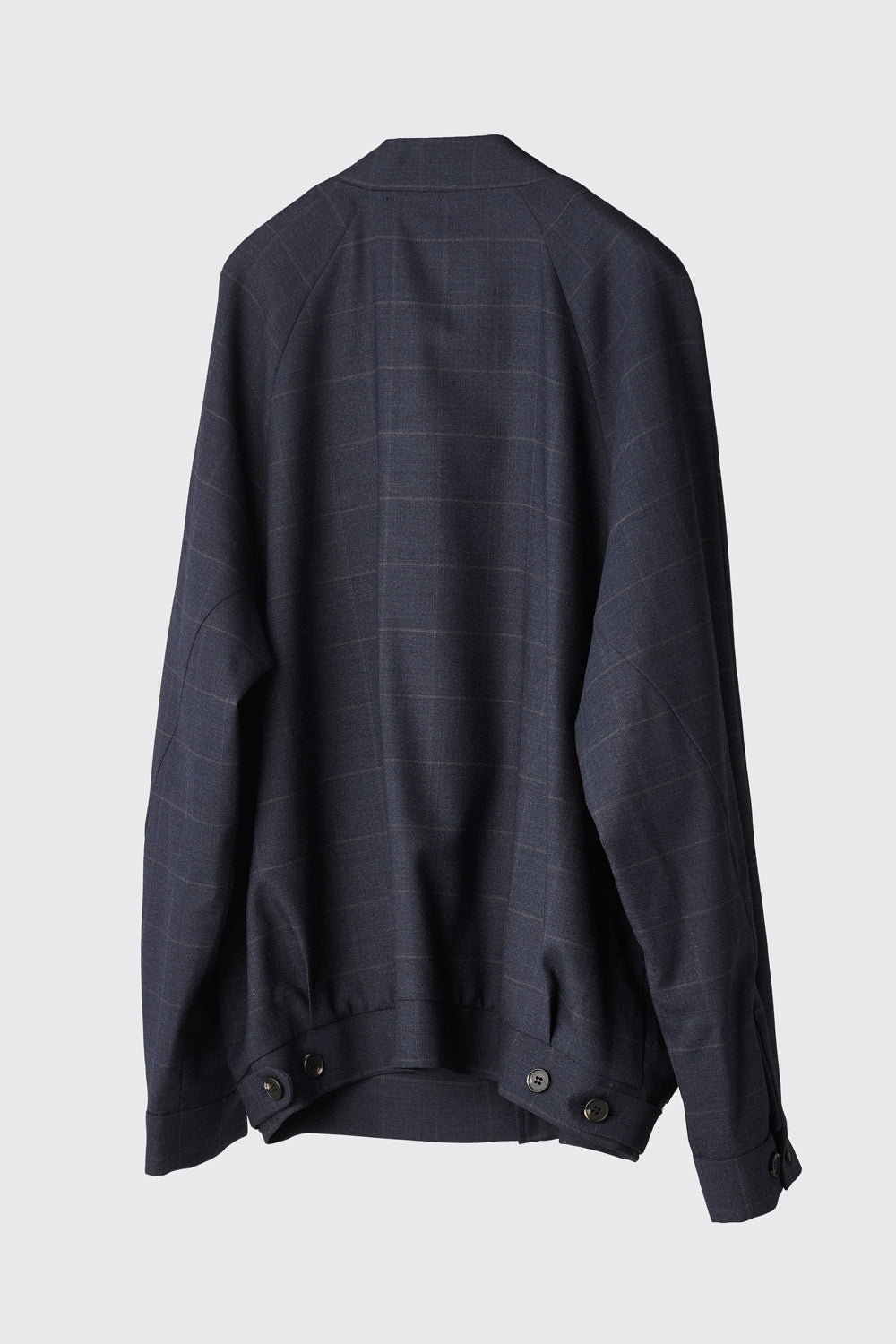 Hatchingroom - Non Collar Jacket Blue Charcoal Check (Wool) product image 4 | TRAB K-Fashion Australia