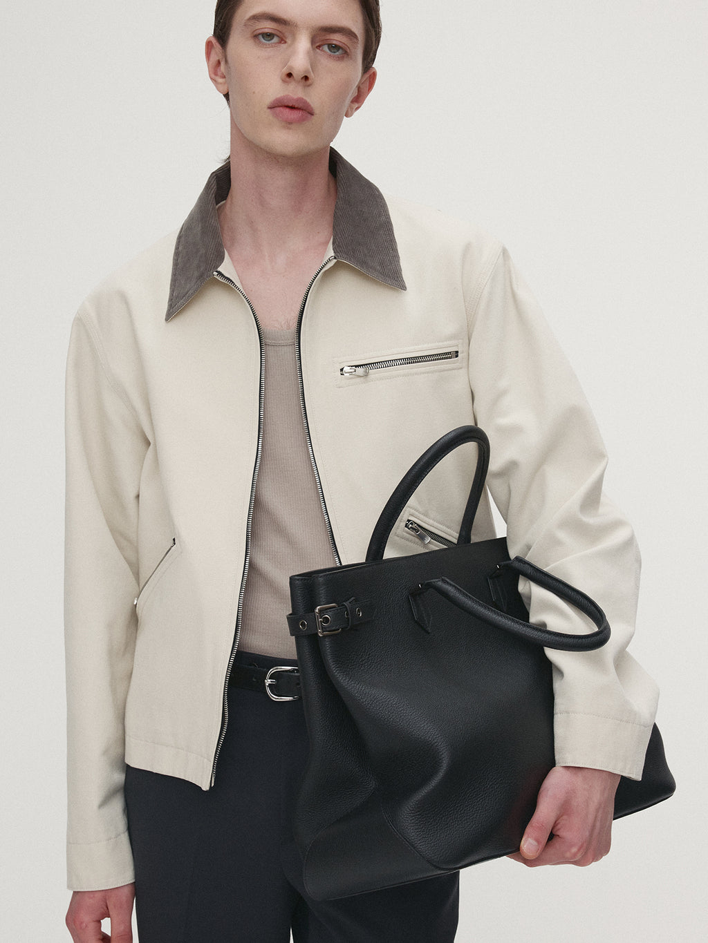 Tonywack - Washed Corduroy Collar Work Jacket (Ecru) product image 5 | TRAB K-Fashion Australia