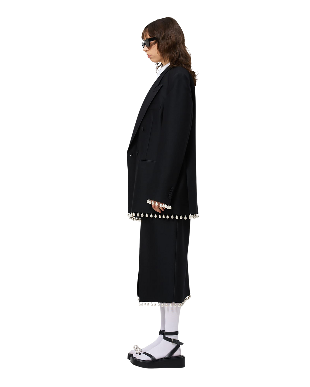 Kimhe Kim - Pearl Embellishement Long Skirt (Black) product image 4 | TRAB K-Fashion Australia