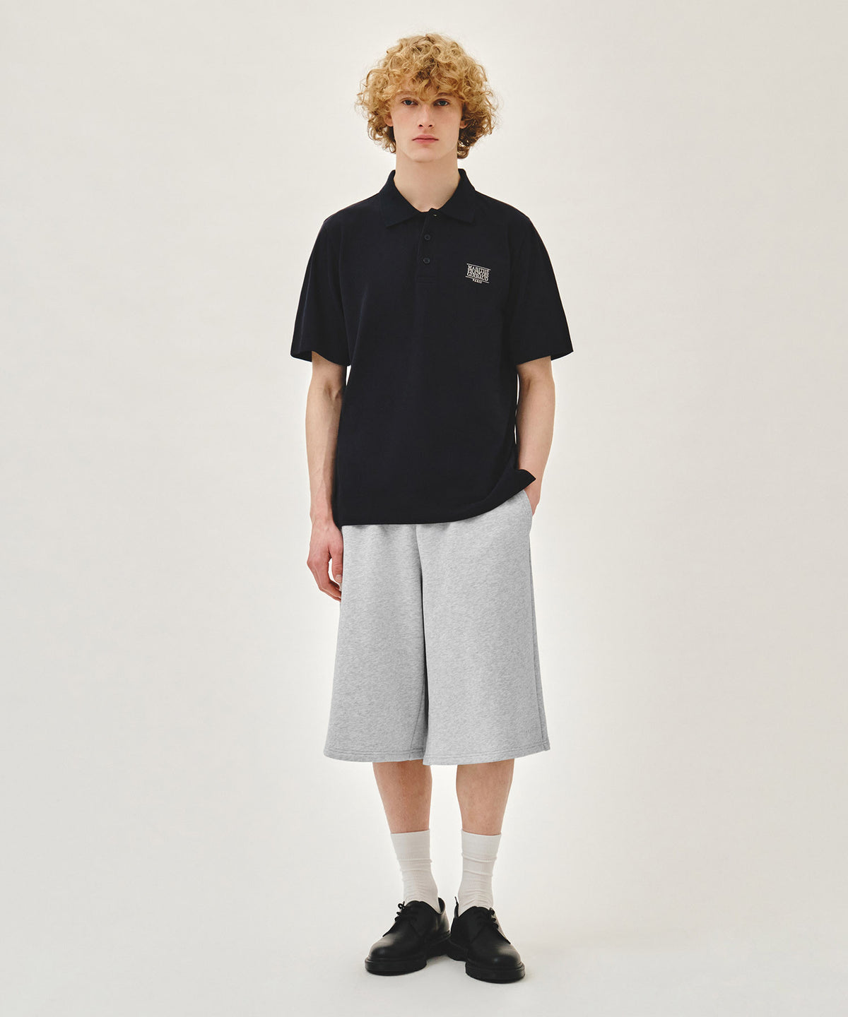 Marithe & Francois Girbaud - Small Classic Logo Pk Collar Tee (Navy) product image 5 | TRAB K-Fashion Australia