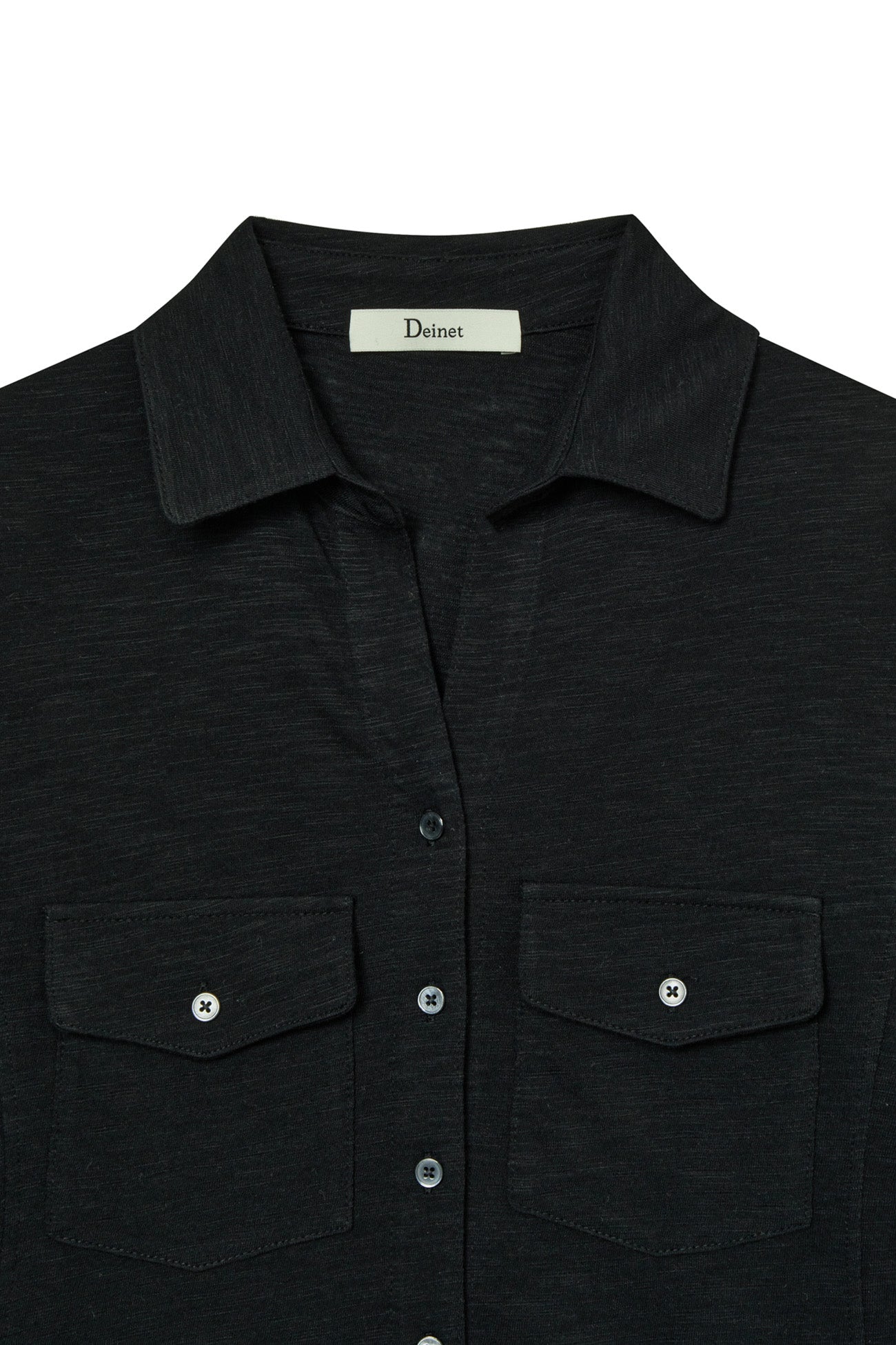 Deinet - Button Collar T-Shirt (Black) product image 11 | TRAB K-Fashion Australia
