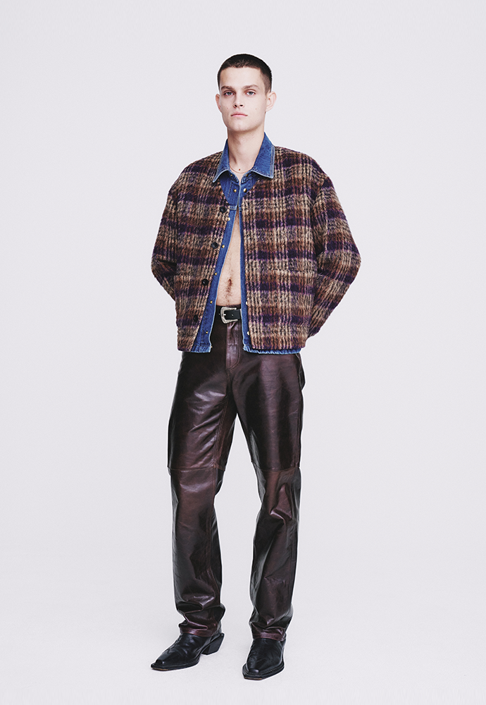 Tonywack - Japanese Fabric Mohair Button Blouson (Camel / Purple) product image 5 | TRAB K-Fashion Australia