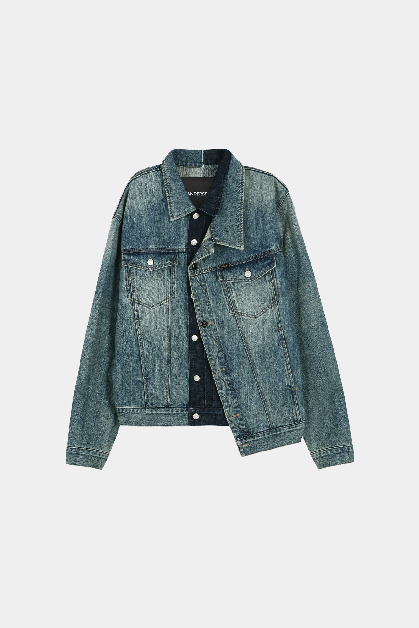 Andersson Bell - Unisex Asymmetric Layered Denim Jacket (Blue) product image 10 | TRAB K-Fashion Australia