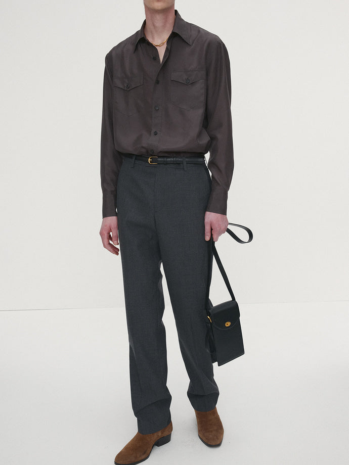 Tonywack - New Signature Virgin Wool Tailored Trousers (Grey) product image 1 | TRAB K-Fashion Australia