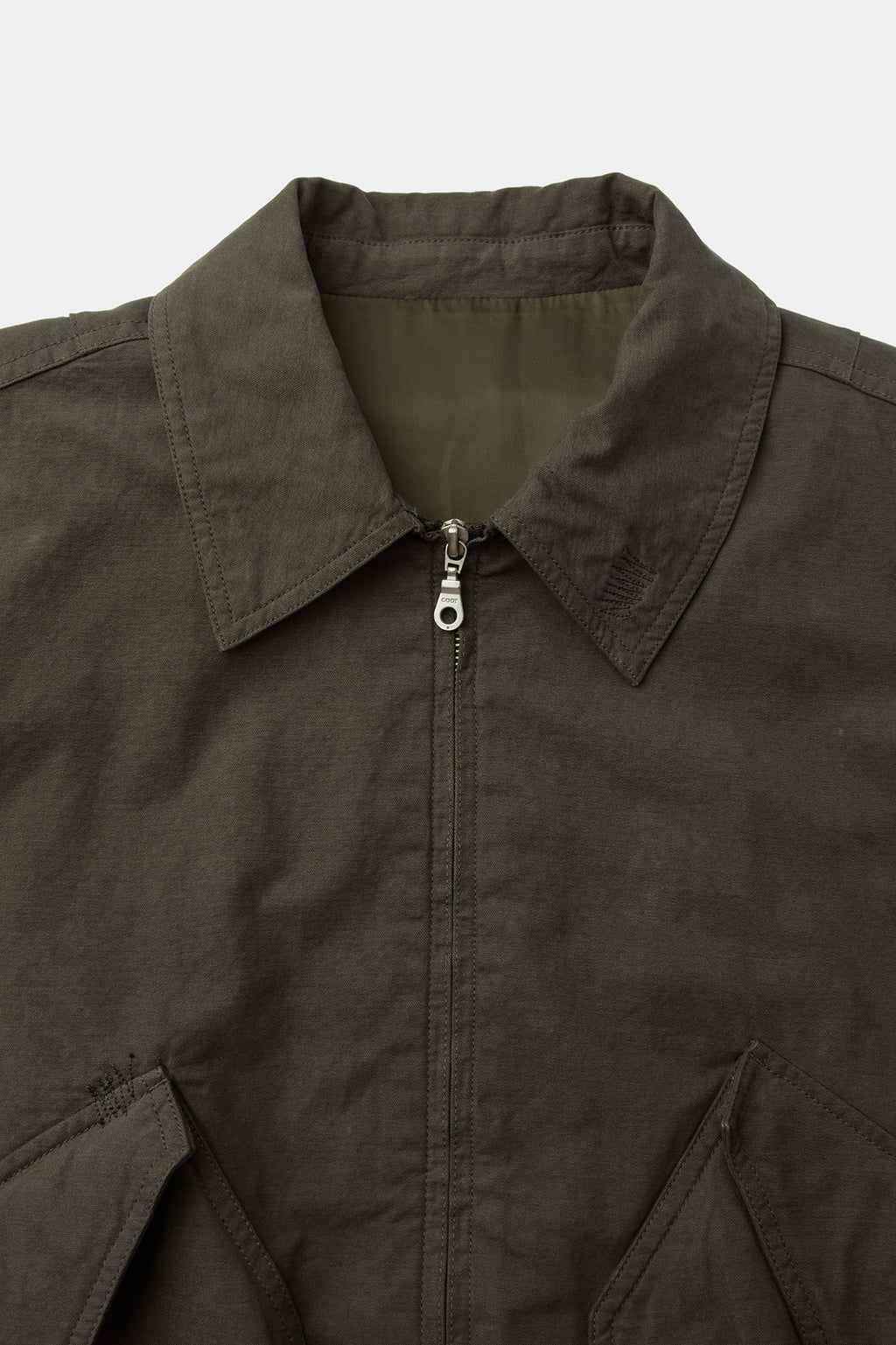 Coor - Dyed Cotton Flight Jumper (Washed Brown) product image 5 | TRAB K-Fashion Australia