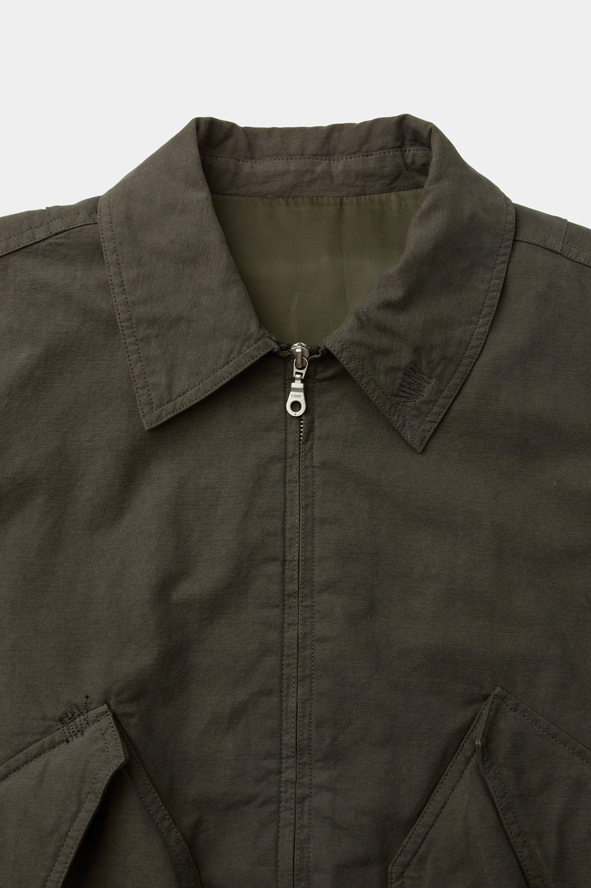 Coor - Dyed Cotton Flight Jumper (Washed Brown) product image 5 | TRAB K-Fashion Australia