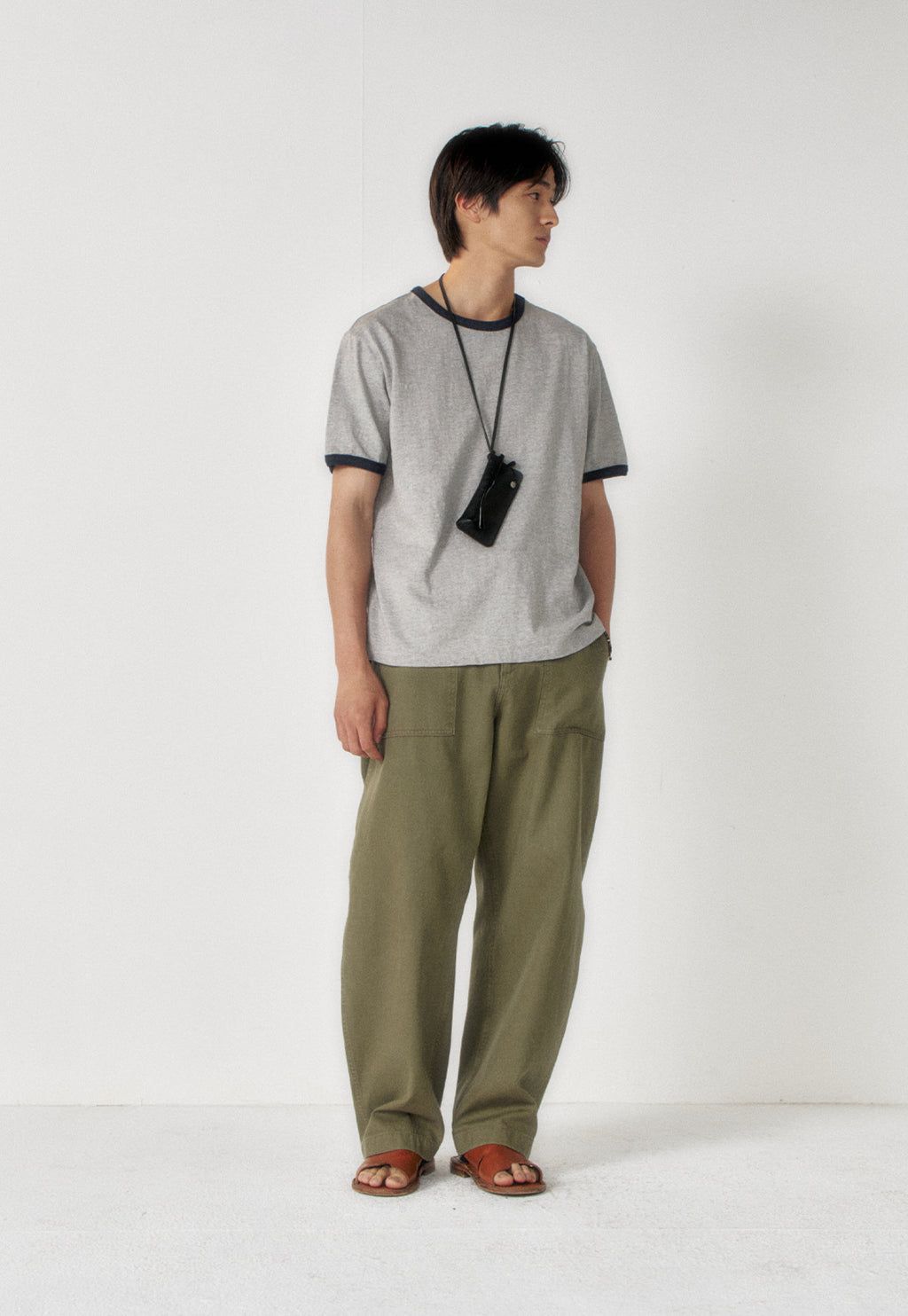 Art if acts - Slub Ringer Tee (Melange Grey/Navy) product image 4 | TRAB K-Fashion Australia