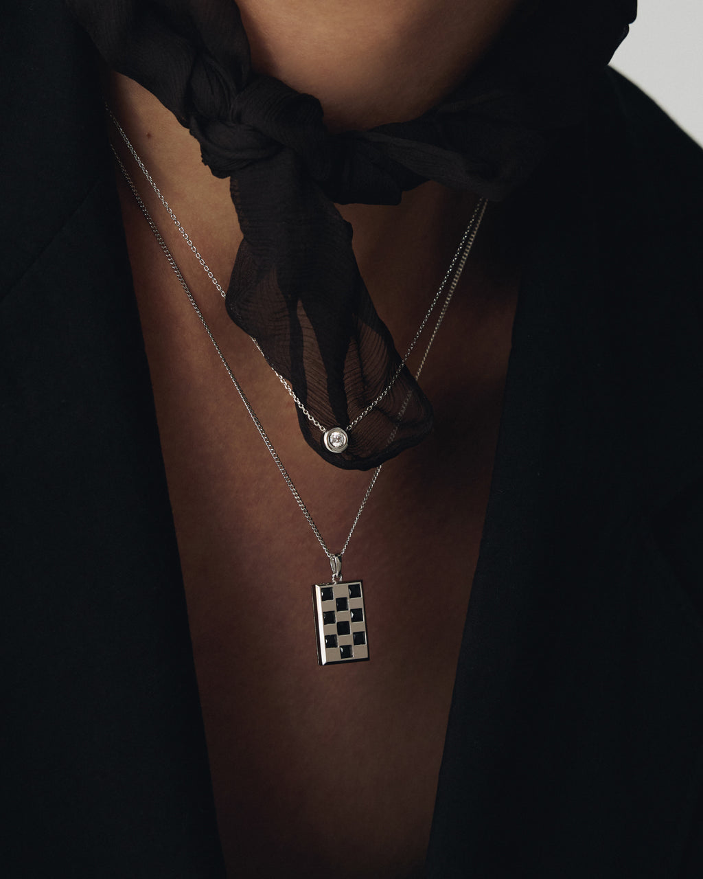 Numbering - Bezel Set Solitaire Pendant Necklace #3702 product image 3 | TRAB K-Fashion Australia