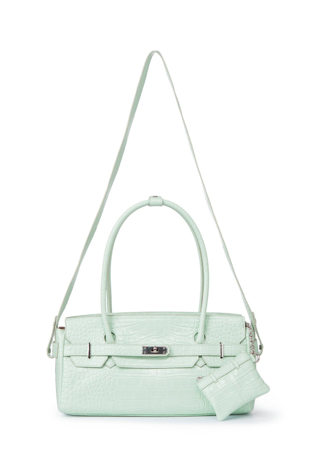 Deinet - Crocodile Pattern Two-Way Bag (Mint) product image 5 | TRAB K-Fashion Australia