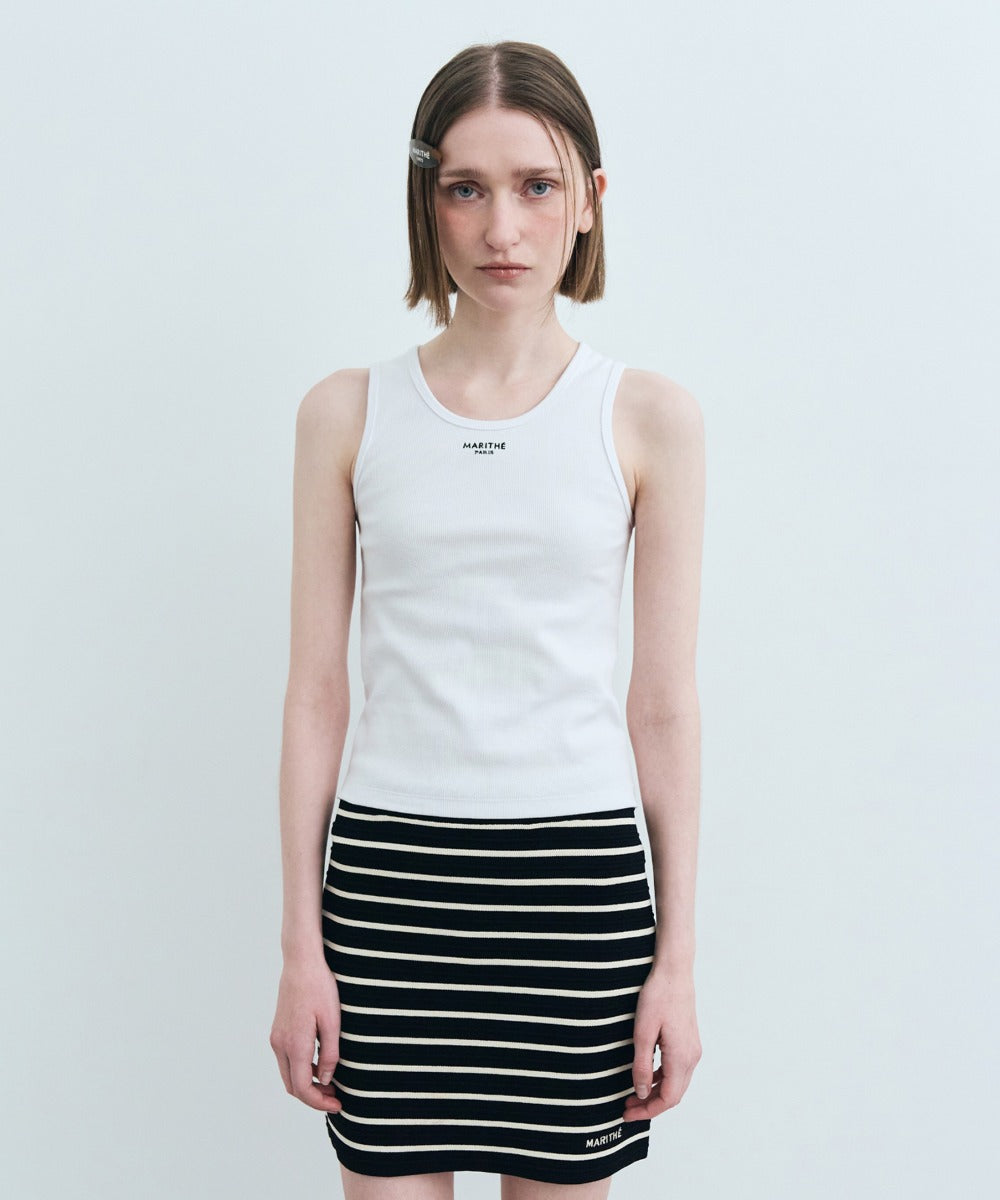 Marithe & Francois Girbaud - U Neck Sleeveless (White) product image 1 | TRAB K-Fashion Australia