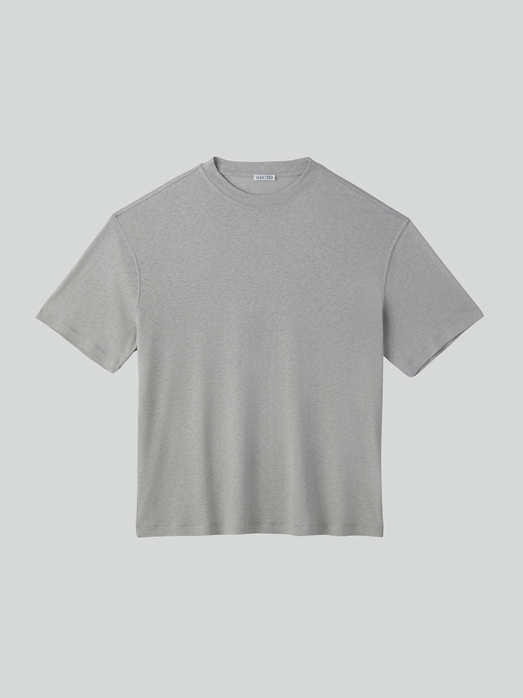 Recto - Linen Blend Loose Fit T-Shirt (Light Grey) product image 4 | TRAB K-Fashion Australia
