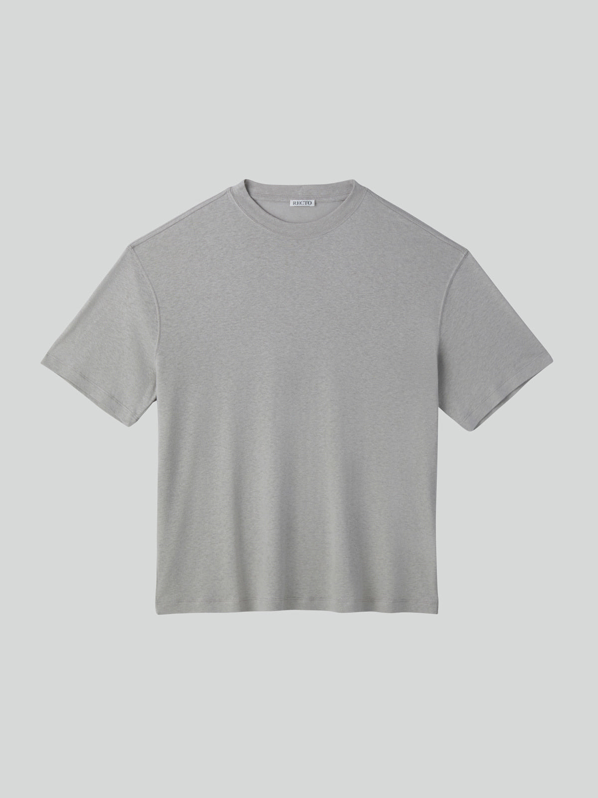 Recto - Linen Blend Loose Fit T-Shirt (Light Grey) product image 4 | TRAB K-Fashion Australia