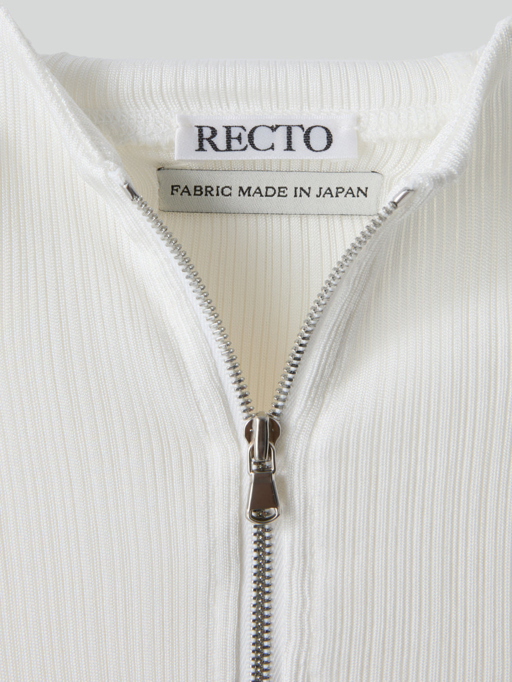 Recto - Sheer Jersey Fitted Zip Hoodie (Ivory) product image 8 | TRAB K-Fashion Australia