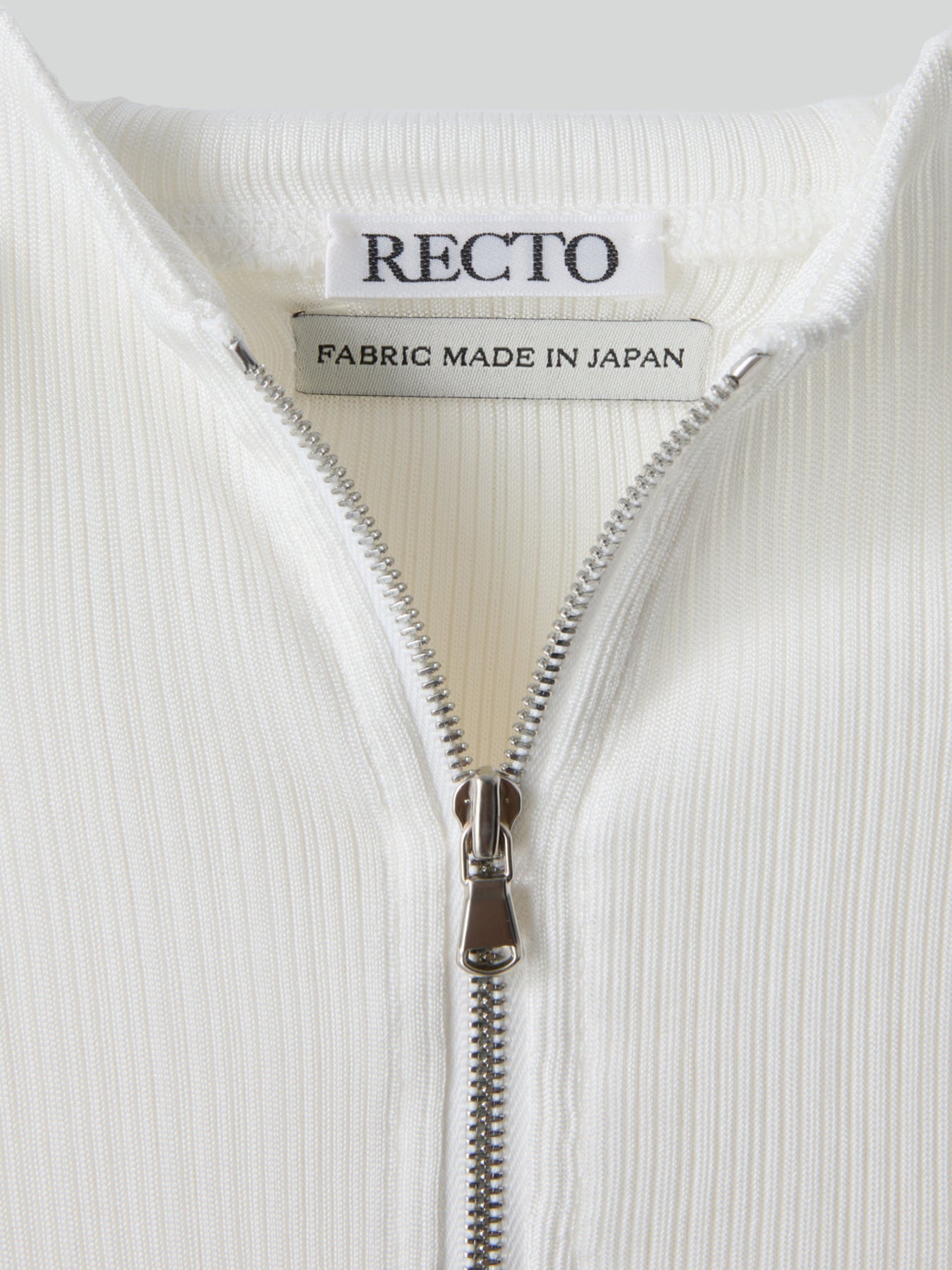 Recto - Sheer Jersey Fitted Zip Hoodie (Ivory) product image 8 | TRAB K-Fashion Australia