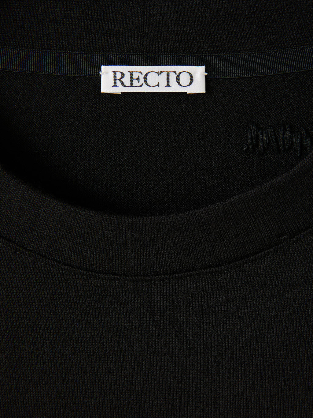 Recto - Back Logo Wool T-Shirt (Black) product image 2 | TRAB K-Fashion Australia