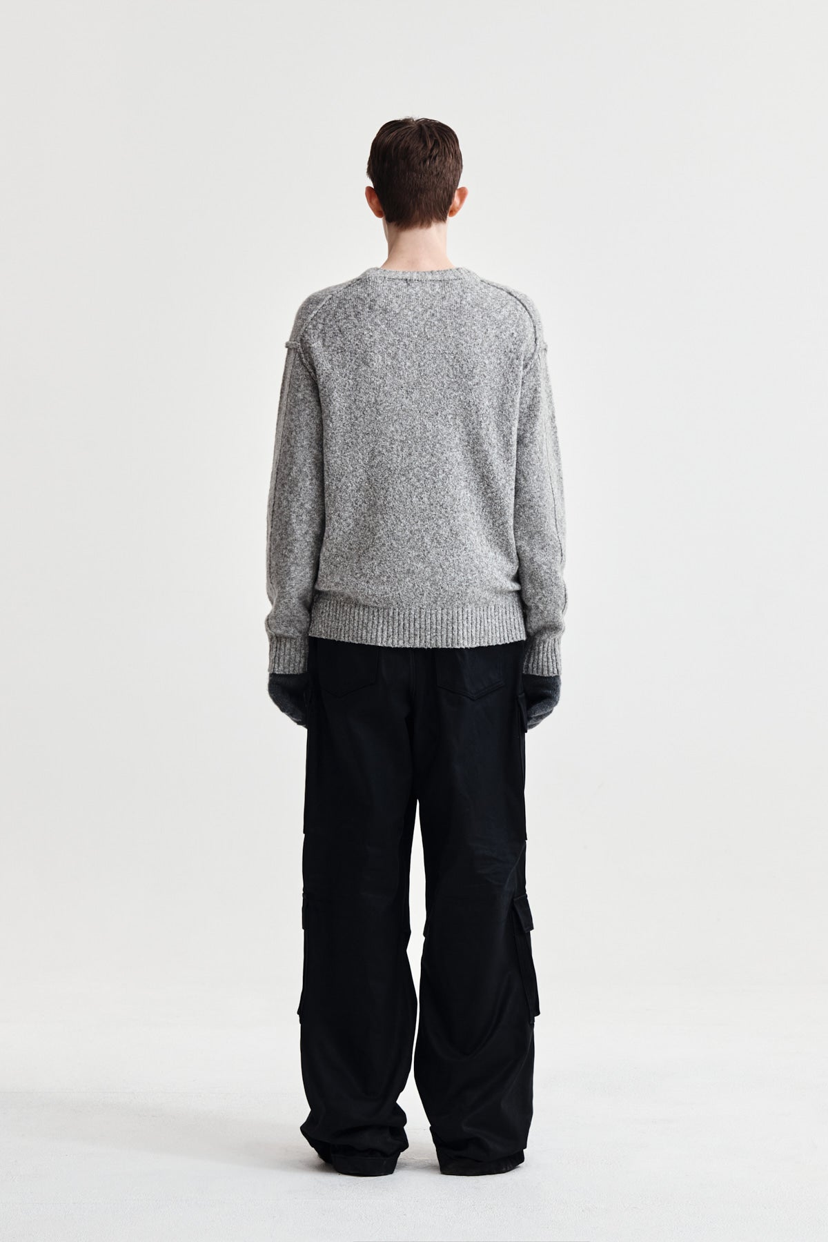 Matin Kim - Matin Mixed Yarn Knit Pullover (Grey) product image 12 | TRAB K-Fashion Australia