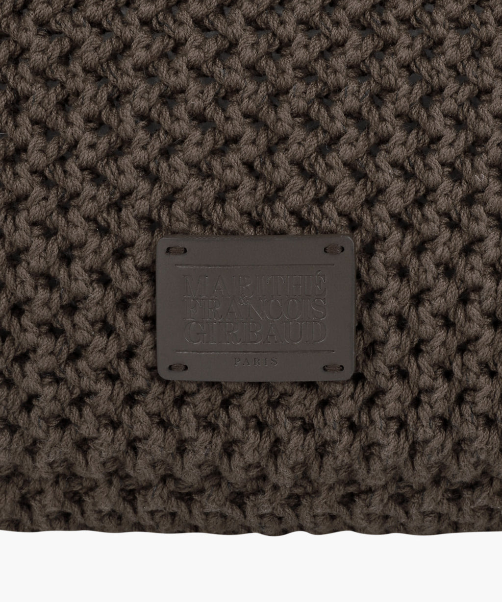 Marithe & Francois Girbaud - Classic Logo Net Shoulder Bag (Dark Brown) product image 4 | TRAB K-Fashion Australia