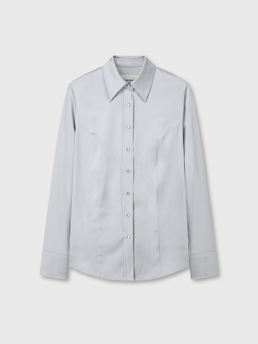 Tonywack - Satin Regular-Fit Shirt (Silver) product image 8 | TRAB K-Fashion Australia