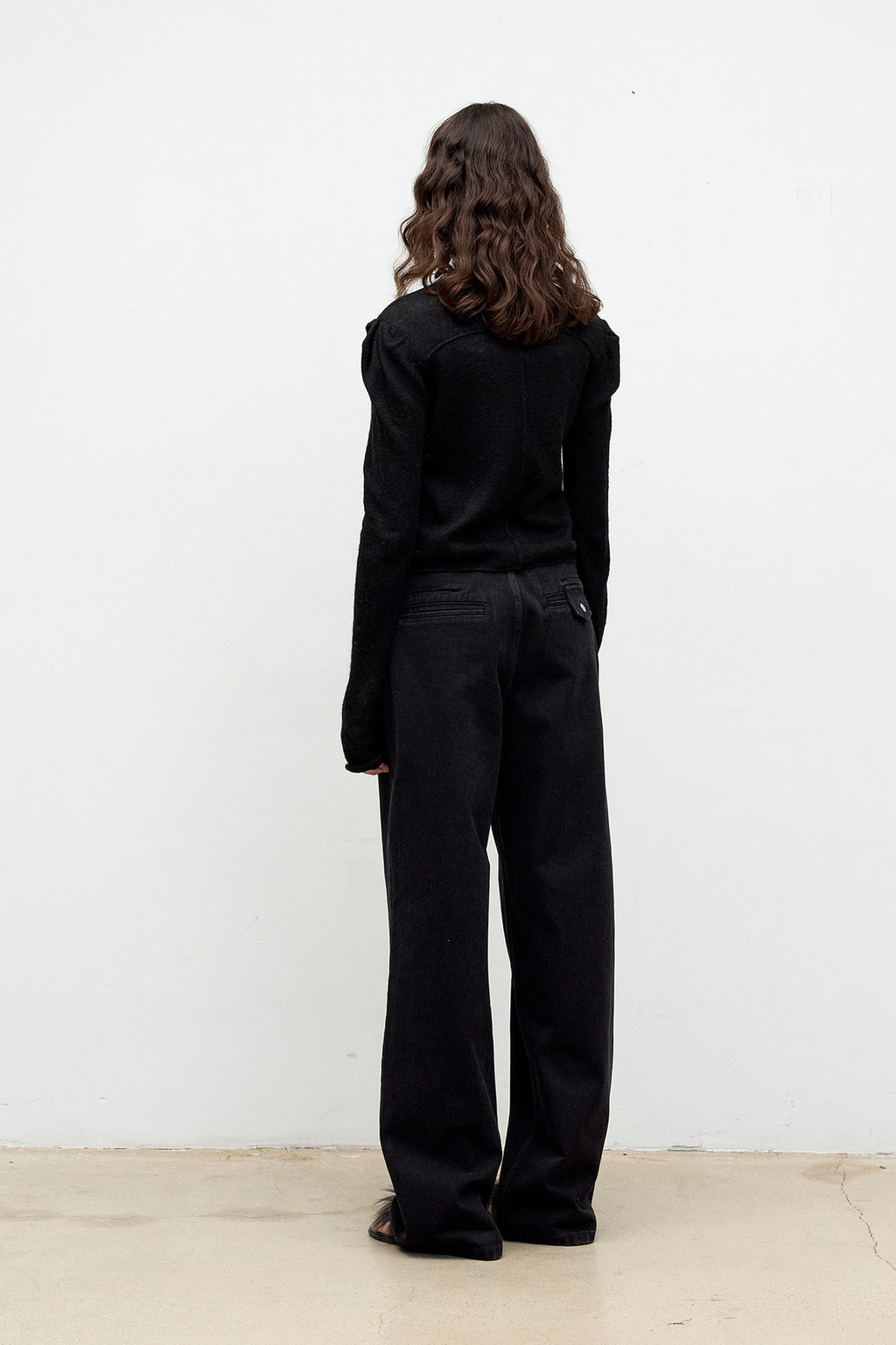 Coor - Puff Shoulder Cardigan (Black) product image 4 | TRAB K-Fashion Australia