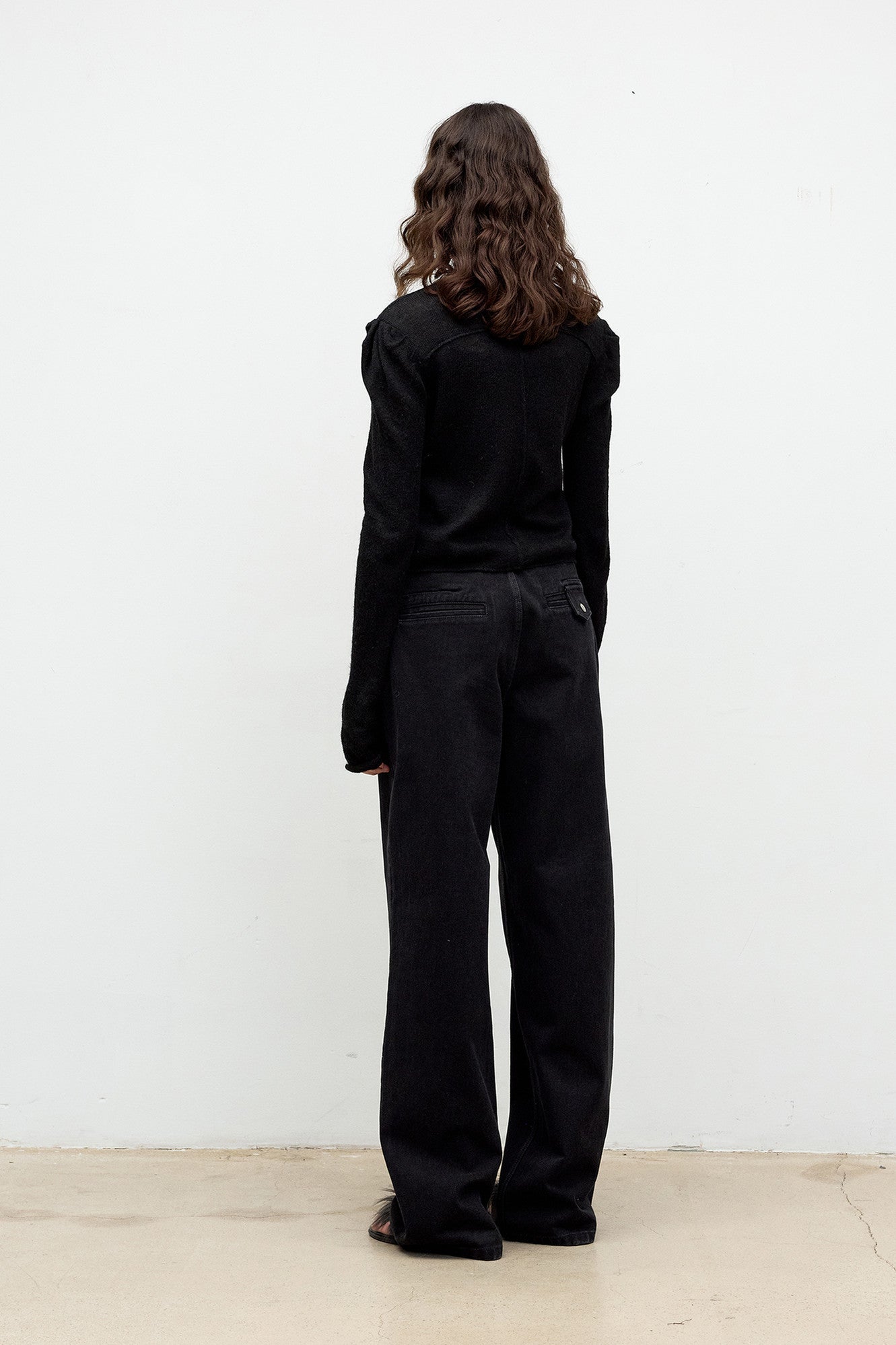 Coor - Puff Shoulder Cardigan (Black) product image 4 | TRAB K-Fashion Australia