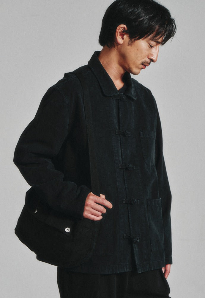 Art if acts - Washed Chinese Work Jacket (Vintage Black) product image 1 | TRAB K-Fashion Australia
