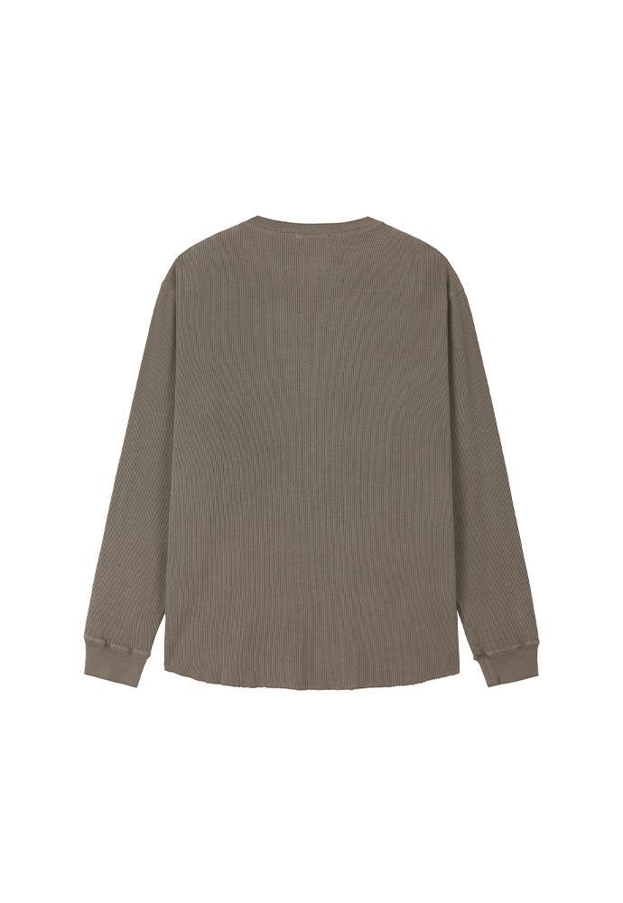 Art if acts - Garment Dyed Waffle Henley (Mud Brown) product image 7 | TRAB K-Fashion Australia