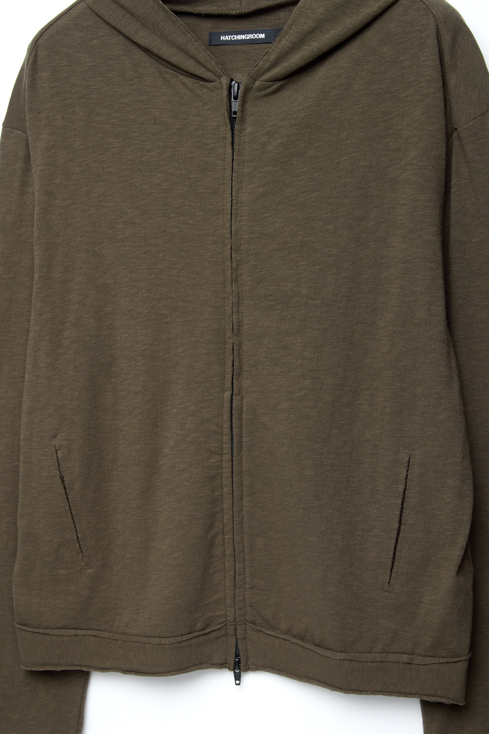 Hatchingroom - Rough Hoodie Slub (Dark Khaki) product image 3 | TRAB K-Fashion Australia