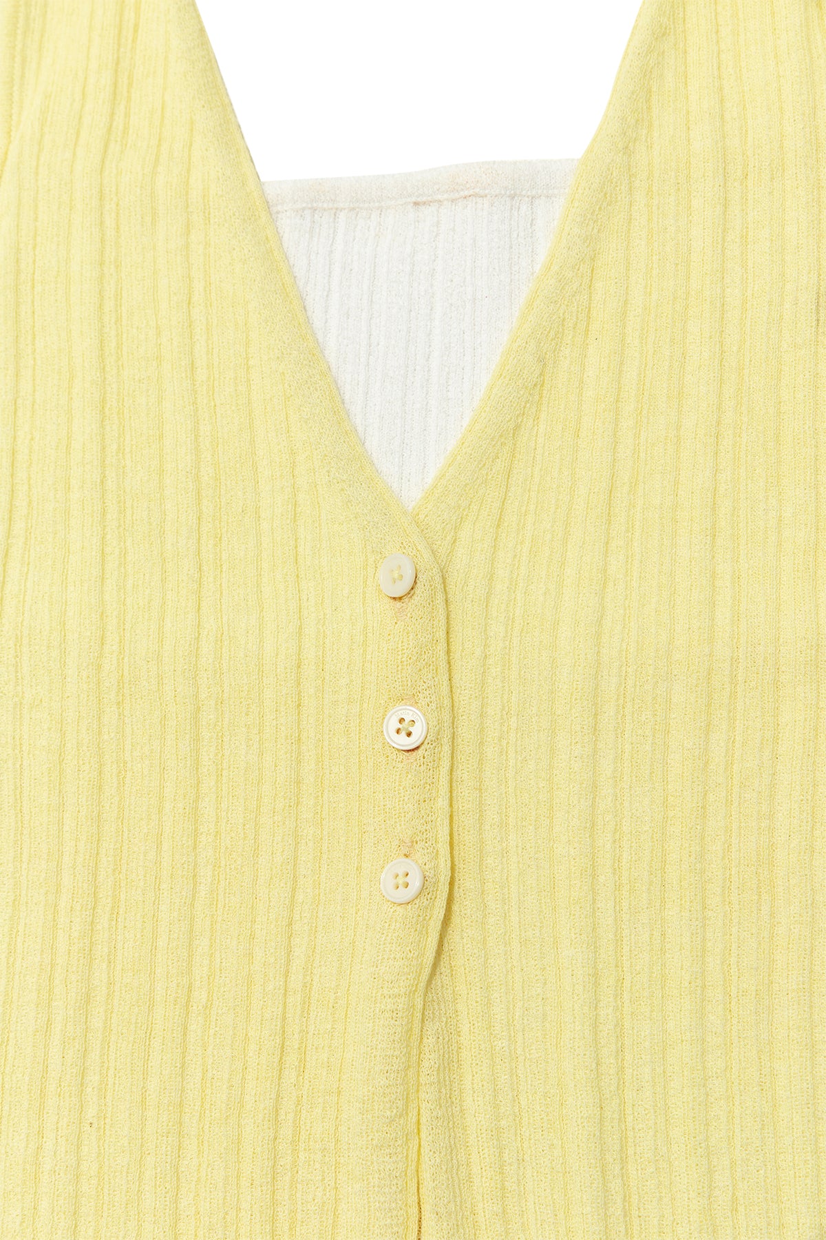 Matin Kim - Layered Button Halter Neck Top (Light Yellow) product image 4 | TRAB K-Fashion Australia