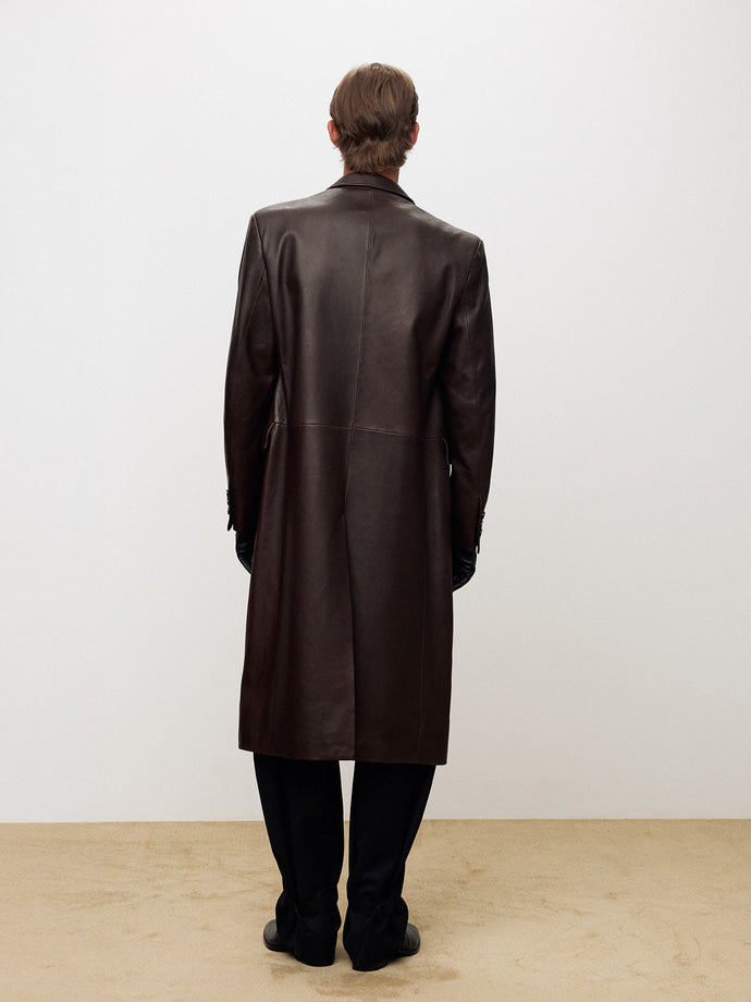 Tonywack - Naked Lamb Leather Single Coat (Brown) product image 3 | TRAB K-Fashion Australia
