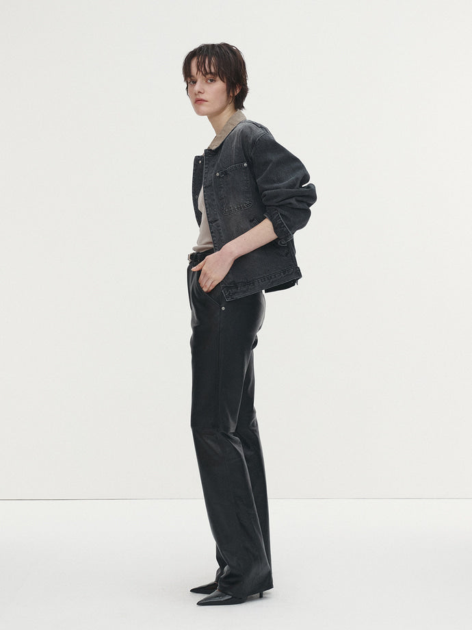 Tonywack - Corduroy Collar Denim Work Jacket (Washed Grey) product image 4 | TRAB K-Fashion Australia