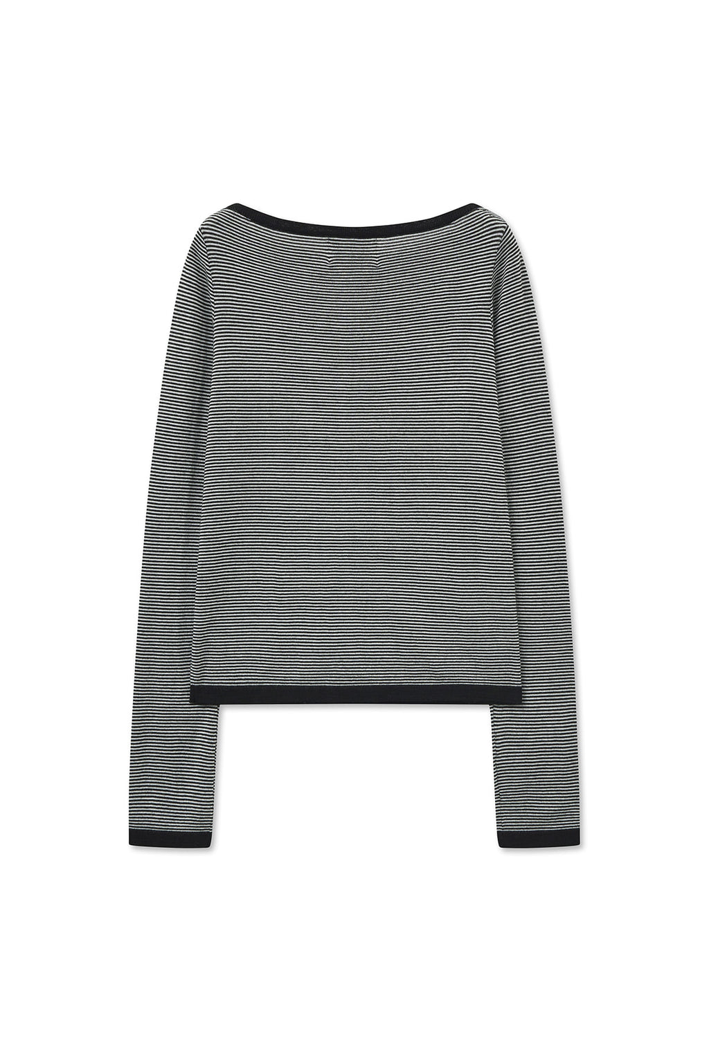 Matin Kim - Essential Boat Neck Knit Top (Black) product image 3 | TRAB K-Fashion Australia