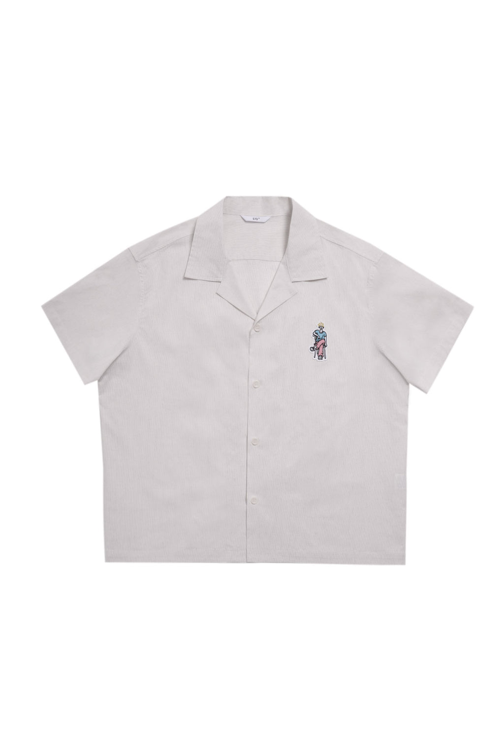 STU - Embroidery Patch Shirt (White) product image 12 | TRAB K-Fashion Australia