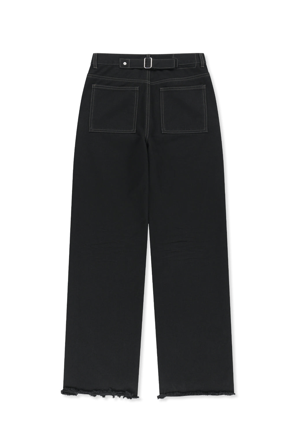 Matin Kim - Skirt Overlay Denim Pants (Black) product image 3 | TRAB K-Fashion Australia