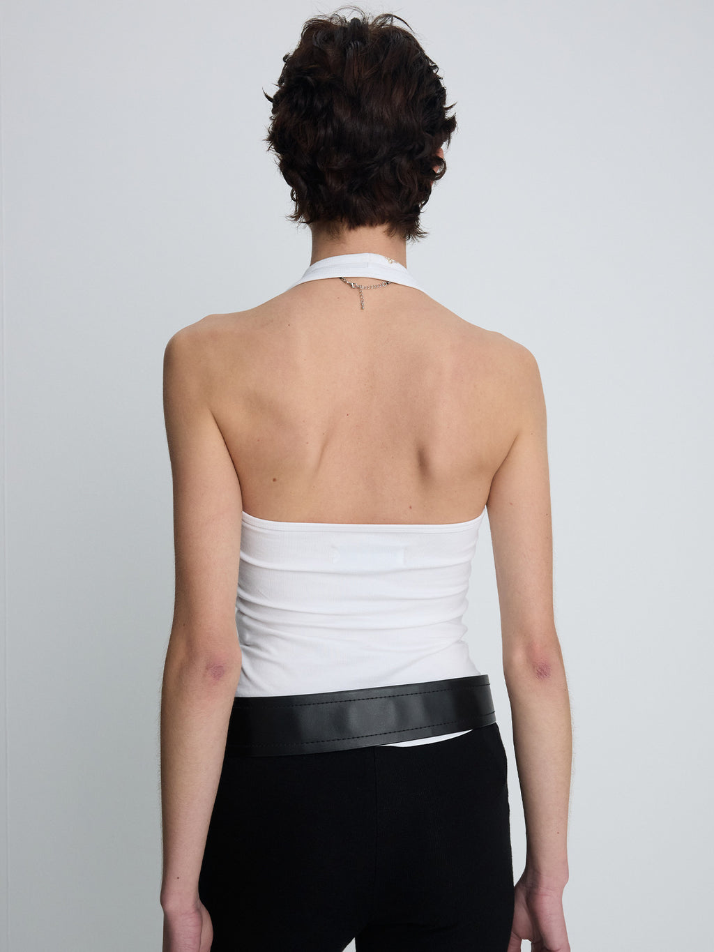 Tonywack - Halter-Neck Sleeveless Top (Off White) product image 4 | TRAB K-Fashion Australia