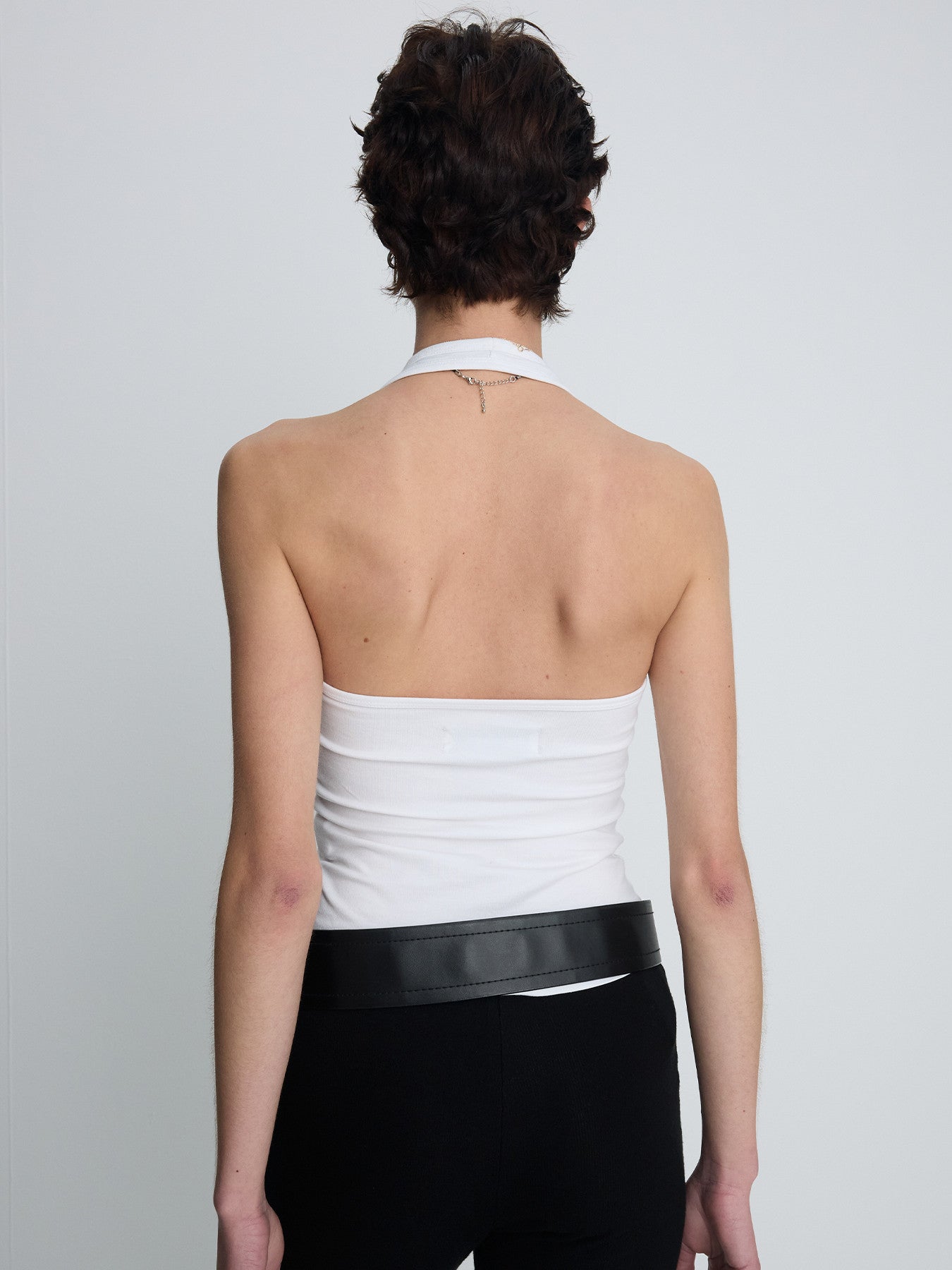 Tonywack - Halter-Neck Sleeveless Top (Off White) product image 4 | TRAB K-Fashion Australia