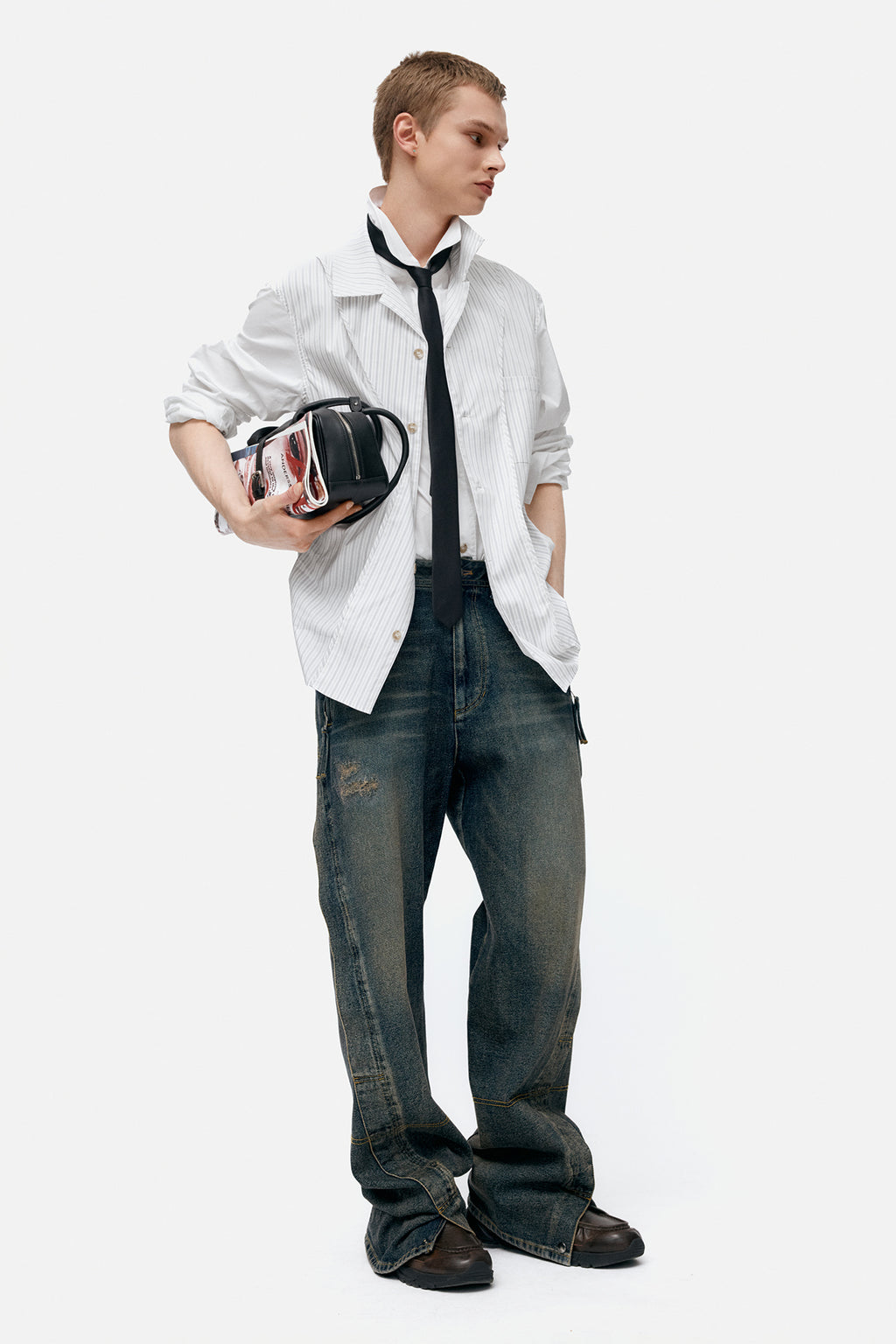 Andersson Bell - Open Collar Layered Shirts (White) product image 8 | TRAB K-Fashion Australia