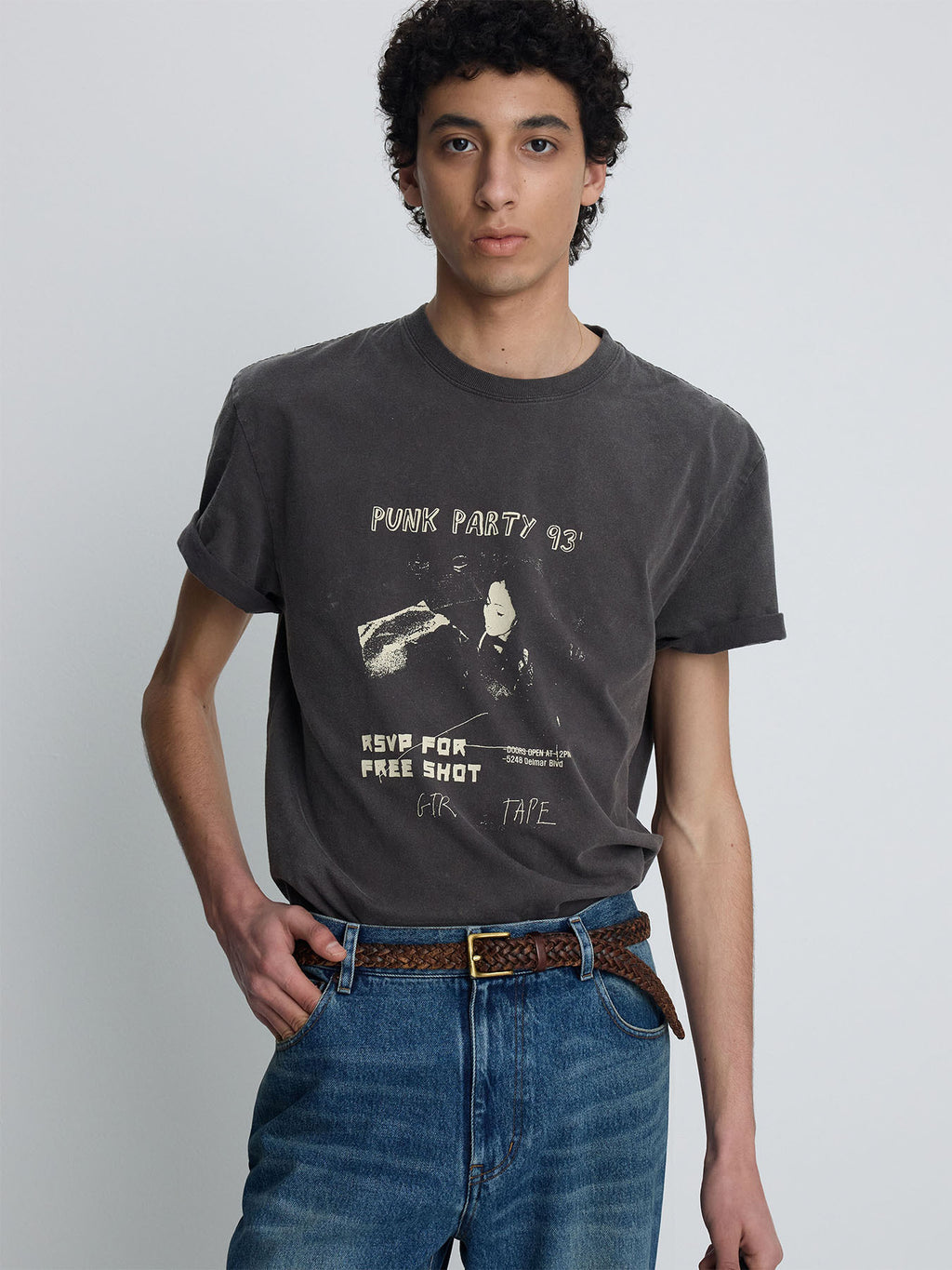 Tonywack - Garment-Dyed Rsvp T-Shirt (Dusty Brown) product image 1 | TRAB K-Fashion Australia
