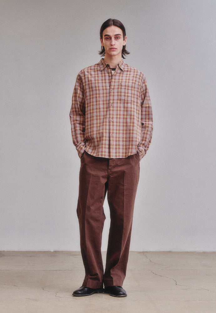 Art if acts - French Check Shirt (Brown/Blue) product image 2 | TRAB K-Fashion Australia