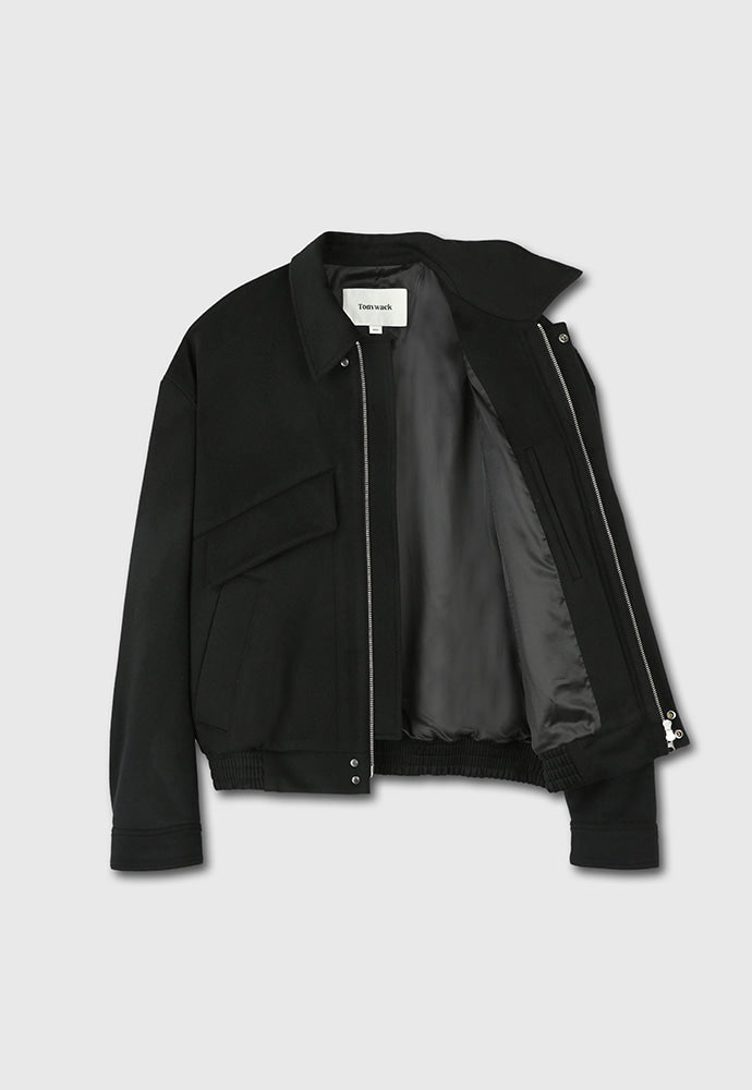 Tonywack - Wool And Cashmere Multi-Pocket Blouson (Black) product image 8 | TRAB K-Fashion Australia