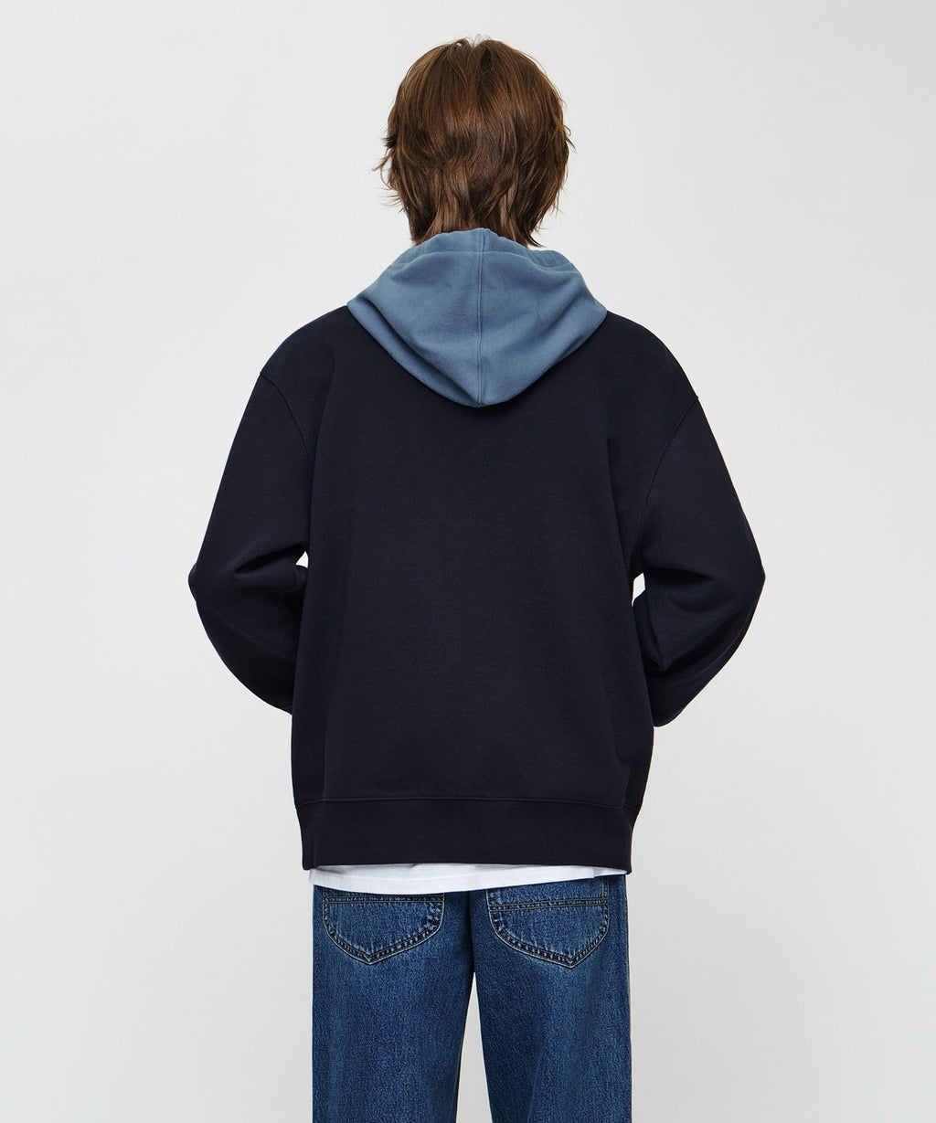 Marithe & Francois Girbaud - Small Classic Logo Embroidery Hoodie (Navy) product image 3 | TRAB K-Fashion Australia