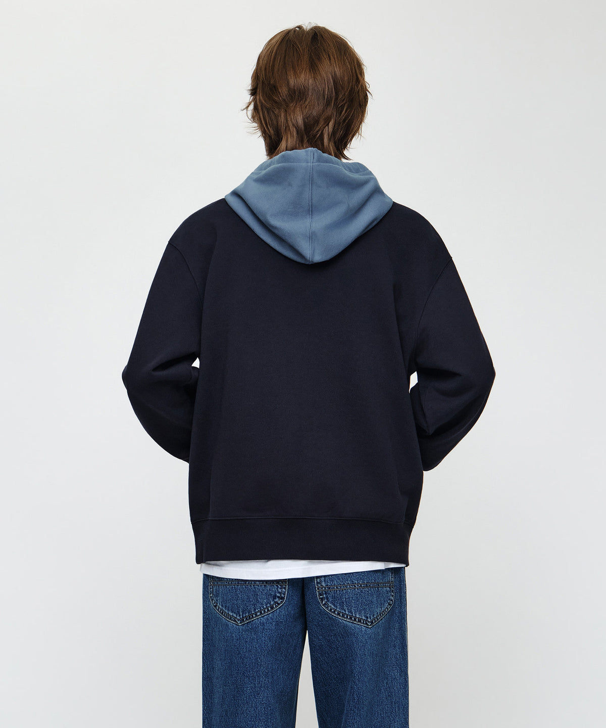 Marithe & Francois Girbaud - Small Classic Logo Embroidery Hoodie (Navy) product image 3 | TRAB K-Fashion Australia